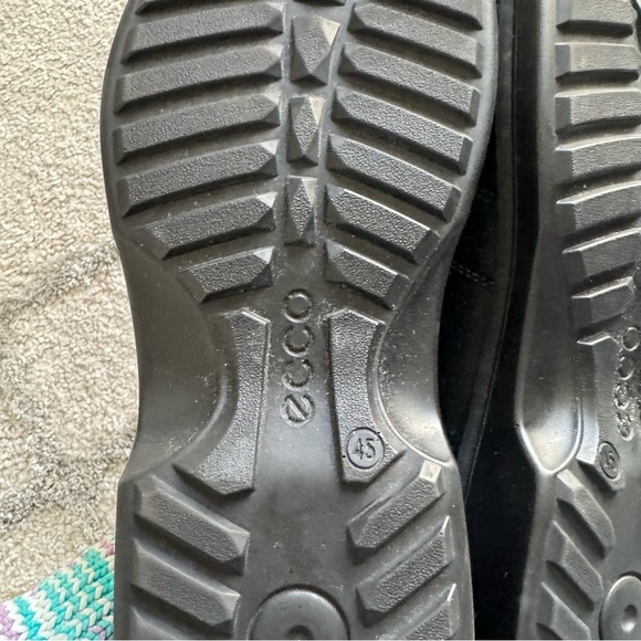 ECCO Fusion Oxford Dress Shoes Black Leather Lace-Up Moc Toe 11 new without box - Picture 8 of 12